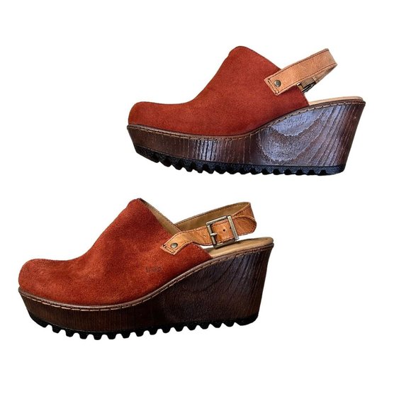 boc Shoes - b.o.c BOC Comfort Rust Suede Mules Clog size 9 Clogs